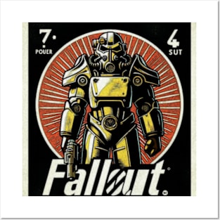 Fallout Power Suit in Gold Posters and Art